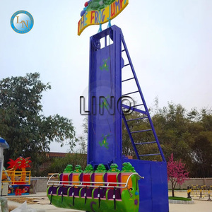 Parque Temático Paseos <span class=keywords><strong>Happy</strong></span> <span class=keywords><strong>Land</strong></span> Atracciones Niños Juegos eléctricos al aire libre Salto de rana Paseos Mini Drop Tower - Product Image 4
