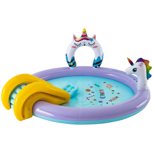 Centro de Juegos Inflable para Piscina, Piscina Inflable para Exteriores con Tobogán - Product Image 4