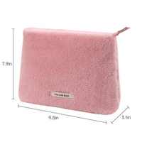 HANFEIZI Vente en gros de trousses de maquillage en fourrure, pochette pour soins de la peau, trousse de beauté pour femmes