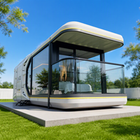 Salle de bain portable à deux chambres, structure en acier, isolée et coupe-vent, entrepôt Apple, maison préfabriquée en capsule spatiale