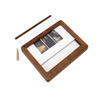 Cadre photo élégant en bois massif moderne, fait main, pour la décoration de la maison