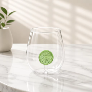Juego de Café <span class=keywords><strong>y</strong></span> Té de Vidrio Estilo Europeo, Resistente al Calor, <span class=keywords><strong>con</strong></span> Diseño Creativo Tridimensional de Limón Fresco, Hecho a Mano <span class=keywords><strong>y</strong></span> Personalizado al por Mayor - Product Image 3