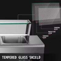 Bain-marie électrique professionnel de comptoir pour soupes chaudes avec 5 bacs, en acier inoxydable