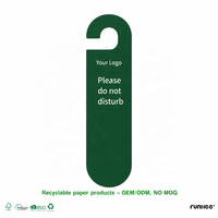 Affiches publicitaires pour porte en carton recyclé, impression personnalisée avec logo, écologiques, vente en gros pour hôtels, Appendino Per Porta