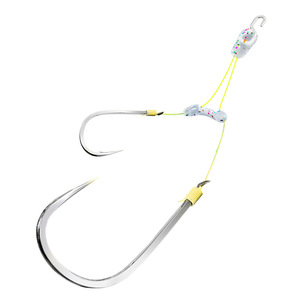 Ensemble d'hameçons de pêche à la carpe Aohu 8 cm à double hameçon avec ligne Dyneema et dégagement rapide pour la pêche au fond - Product Image 1