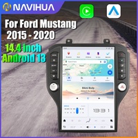 NaviHua Écran 14,4 pouces Nouvelle mise à niveau pour Ford Mustang 2015-2020 Autoradio Android Lecteur multimédia de voiture Carplay 8+128 Go