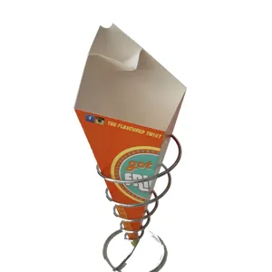 biodegradável cone Suppliers-Papel cone de papel crpe de papel batatas fritas do cone de papel impresso cone de comida