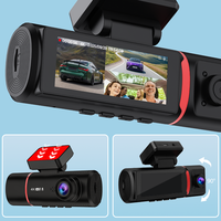 Nouvelle boîte noire de voiture HD 4K 3,16 pouces avec double objectif avant et intérieur 170° °   Caméra embarquée grand angle GPS WiFi avec enregistrement en boucle et vision nocturne