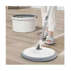 large number of round water-absorbent hand-free sewage separation mop in stock mop and bucket set