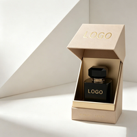 Boîte en papier rigide personnalisée de luxe, imperméable, avec revêtement UV, pour l'emballage de flacons de parfum, boîte cadeau cosmétique haut de gamme, portable