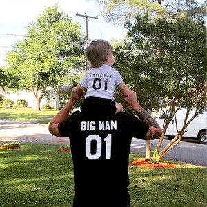 Conjunto de <span class=keywords><strong>camisetas</strong></span> familiares baratas, ropa a juego al por mayor para padre e hijo - Product Image 4