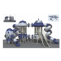 Toboggan de jeu extérieur haute capacité en acier et plastique pour jardin, école, zone résidentielle et aéroport
