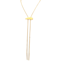 Bouton de corne de bohème en acier inoxydable sans nickel ajuster collier bijoux fantaisie PVD plaqué or longue chaîne de chandail collier