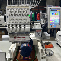Machine à broder automatique à une tête MYSEW MBC1501 pour casquettes et chemises, usage commercial, ordinateur Dahao A15, 1200 tr/min
