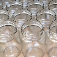 Pot en verre de miel de dessert de cornichon de mise en conserve vide avec la boîte de la mousse EPE