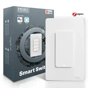 Zigbee Akıllı Düğme Anahtarı Tuya Akıllı Ev Uygulaması Uzaktan Kumanda Sesli Kontrol Amerikan Standardı Tek Sıfır Yangın Evrensel Panel - Product Image 1