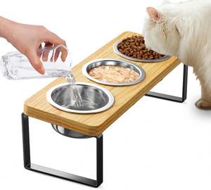 Venta Especial: Platos para Gatos de Acero Inoxidable 304, 15 Unidades ° Comederos Inclinados de Acero Inoxidable para Gatos y Perros de Interior, 3 Comederos/2 Comederos - Product Image 1