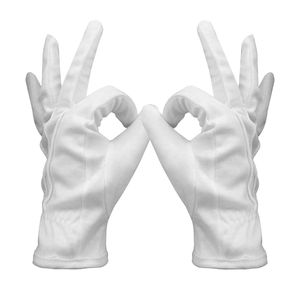 Respirant 26Cm Traffic <span class=keywords><strong>Honor</strong></span> Guard Marching Womens 100% Coton Blanc Gants Formels Cérémonie Pour Hommes - Product Image 4