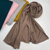 Voile en jersey de coton 180 g/m² de haute qualité, le plus vendu, confortable, respirant, doux, luxueux, uni, pour femme musulmane