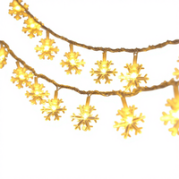 LED Weihnachtsbaum-Lichterkette Schneeflocken- und Sterndesigns IP66-Zertifiziert 10M Länge Buntes PVC-Material Ra90 CRI Außenbeleuchtung für Feiertage