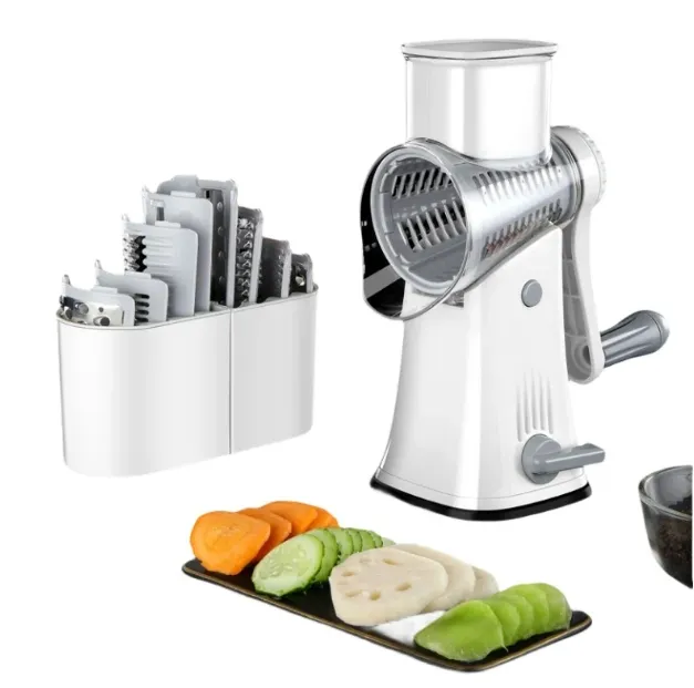 Multifunctionele Handleiding 5 In 1 Groentechopper Mandoline Slicer Roterende Trommelrasp Notenversnipperaar Vegetarische Kaasrasp