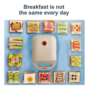 ماكينة تسخين الوافل والخبز الكهربائية المنزلية مزدوجة الوجهين والأجهزة البلاستيكية للقلي والخبز - Product Image 5