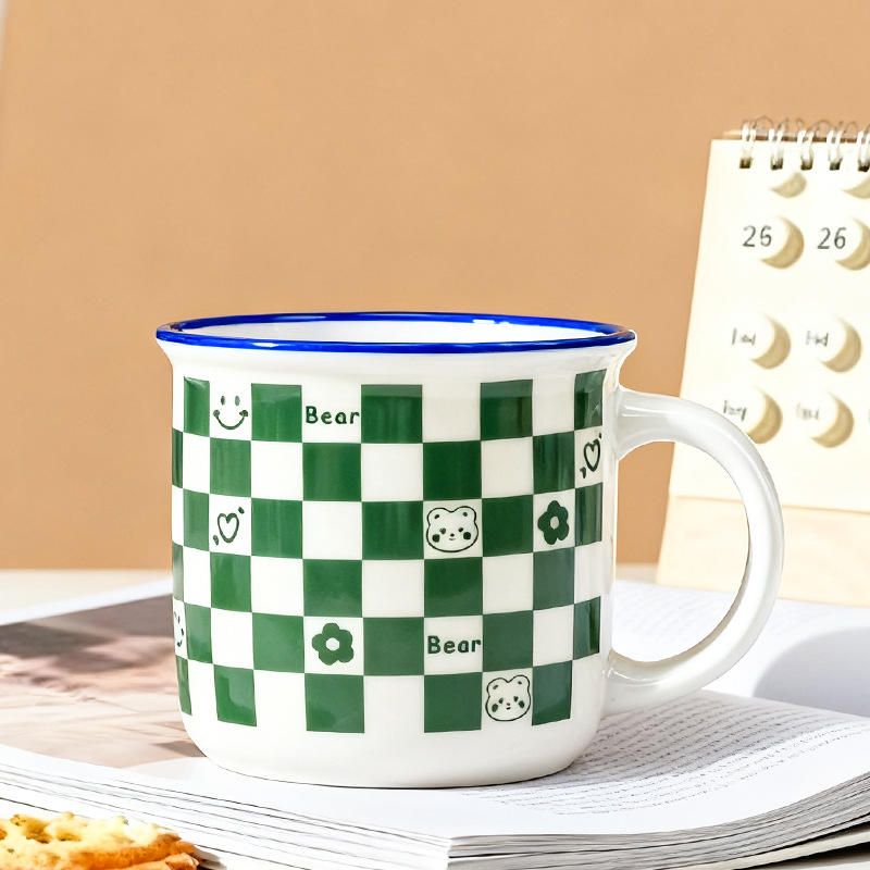 ลายตารางหมากรุกสีเขียว