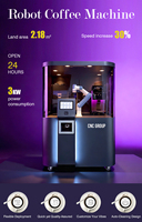 Machine à café automatique à bras robotisé, écran tactile personnalisable, machine à expresso multi-saveurs
