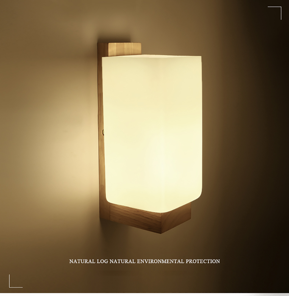 Creativity Indoor Modern Wall Lamp Lights Bedroom Corridor Decorative Nordic Wooden Wall Lamp For Bedroom