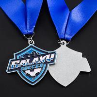 Médaille de sport en métal personnalisée en or, argent, bronze, émail doux, logo en forme 3D, football, soccer