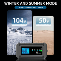 Chargeur de batterie de voiture intelligent LVYUAN 10A pour batterie au plomb-acide 12V 24V, affichage LED, chargeur de batterie entièrement automatique intelligent
