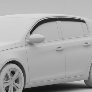 Déflecteurs de vitres fumés noir mat à coller pour Peugeot 301 305 306 307 <span class=keywords><strong>308</strong></span> 309 Berline et Hayon - Product Image 2