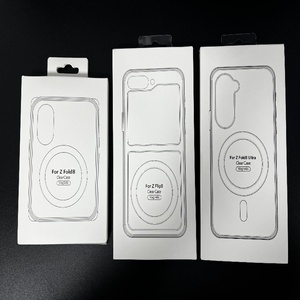 Nouveauté pour Iphone Duo Samsung Z Flip 3 4 5 6 Fold 7 8 Ultra Étui de téléphone <span class=keywords><strong>portable</strong></span> magnétique transparent en TPU + acrylique avec boîte de vente au détail - Product Image 1