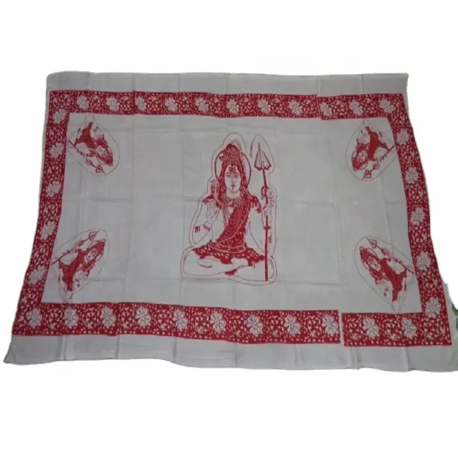 Hot bán 2024 phổ biến Hindu vị thần in thánh cầu nguyện thần chú Viscose chiếc khăn/sarong bán buôn từ Ấn Độ