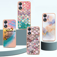 Coque de téléphone pare-chocs en TPU antichoc à texture de fleur de marbre pour OPPO Reno 12F 12 11F 11 Pro A80 A3 A60 A79 A25 A58 A78 A98 IMD Cover