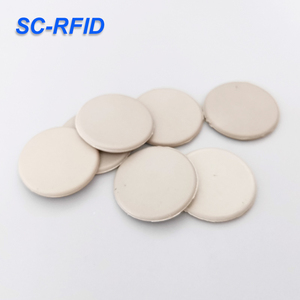 Étiquettes de lavage en stock d'usine, imperméables, résistantes à la chaleur, en matériau PPS, puce F08, 13,56 MHz, 125 kHz, communication RFID - Product Image 2
