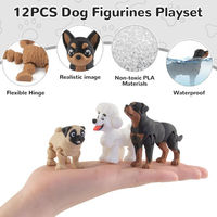 Jouet de chiot articulé réaliste et détaillé en plastique, fait main, tendance, pour enfants et tout-petits, jouet anti-stress