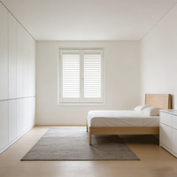 Persianas de PVC Blancas Estándar Australianas, Elegantes Persianas para Dormitorio con Ajuste de Luz, Persianas Impermeables