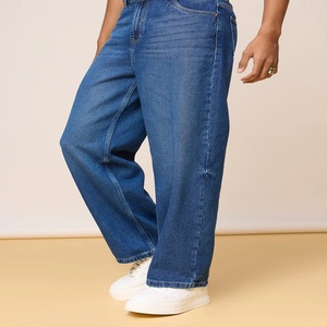 Jeans de Mezclilla Anchos de Estilo Hip Hop, Unisex, con Estampado Metálico, para Hombre y Mujer - Product Image 4