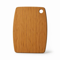 Planche à découper en bambou naturel écologique en gros, coins arrondis, trou de suspension, planche de préparation de cuisine antidérapante