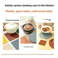 Tapis isolant thermique en silicone de qualité alimentaire, antidérapant, résistant aux hautes températures, support de casserole en nid d'abeille, protège les surfaces