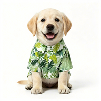 Chemise pour chien à imprimé feuilles tropicales hawaïennes, en polyester respirant, vêtements d'été à deux pattes pour petits chiens, Teddy, Shih Tzu