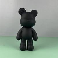 Usine directe 23cm 33cm bricolage noir fluide ours résine artisanat enfants peint jouets ours Statues dessin outils décor à la maison
