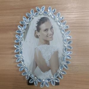 Oval Resin Photo <b>Frame</b> Silver Easel Back Freestanding Vertical Wedding Commemorative <b>Picture</b> <b>Frame</b> 885 - Product Image 2