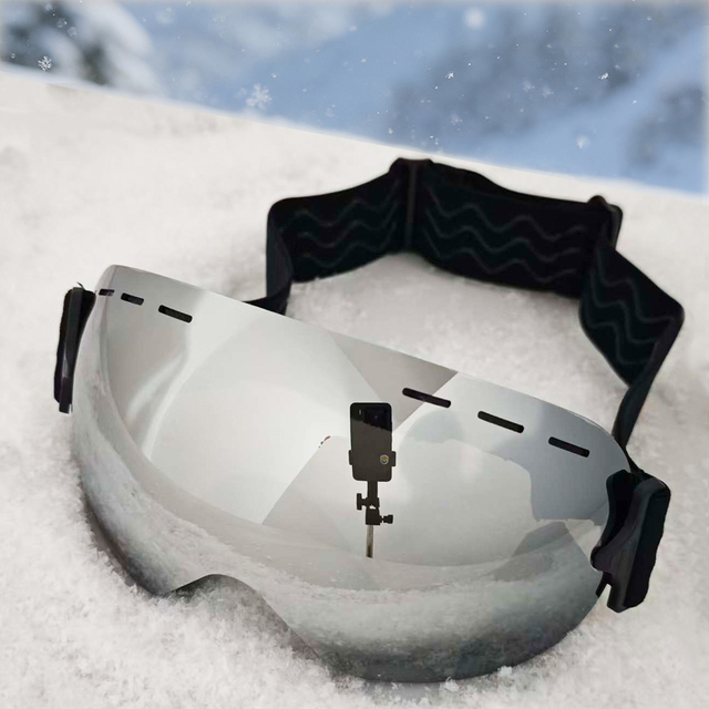 FBFU Professional Ski Goggles Spherical Surface UV400 Protection Double Layer Windproof Interchangeable Lenses PC Skiing