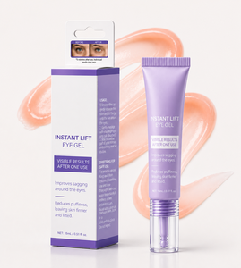 Gel Contour des Yeux Effet Liftant Instantané avec Caféine et Peptides pour Cernes et Poches 15ml – Raffermissant et Hydratant à Action Visible Rapide - Product Image 1