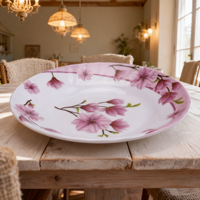 Assiettes jetables en mélamine écologiques personnalisées, bord plat, vaisselle en plastique, options personnalisées directes d'usine, vente en gros