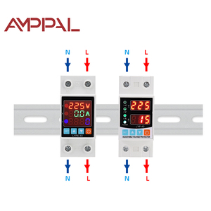 单相交流数字显示自动电压调节器 40A 63A 220V DIN 导轨式可调过压/欠压保护器 - Product Image 5