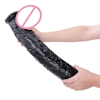Sex Toy pour Femme - Dildo Réaliste en PVC Noir à Peau Douce, Sûr pour le Corps, pour la Masturbation Féminine