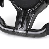 Volant en cuir semi-perforé avec bande M et fibre de carbone LED pour BMW F10 F16 F20 F30 M3 F80 M4 F82 M2 F87 X5 F15 E70 E71
